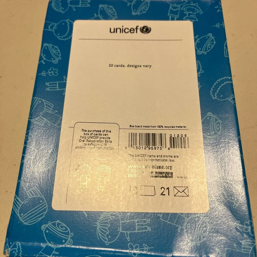 Vintage 20 unicef Christmas cards 20 + envelopes all different